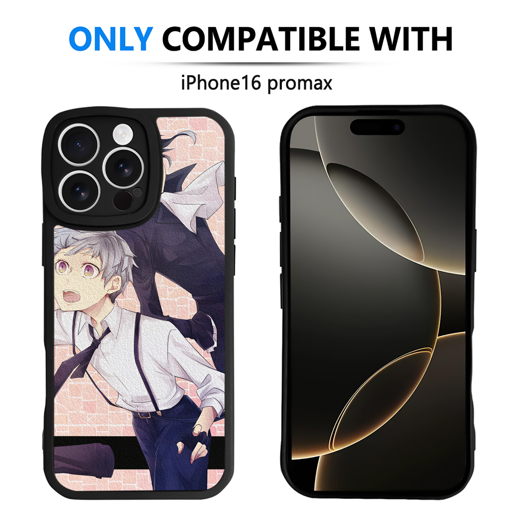 （画像用） 文豪ストレイドッグス Bungo Stray Dogs 【iPhone 16シリーズ対応】シリコンスマホケース（レザー調） 材質：シリコン